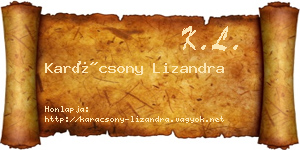Karácsony Lizandra névjegykártya